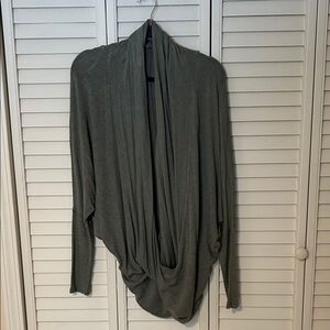 Open front, draped cardigan